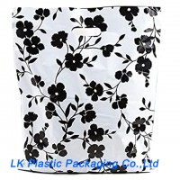 custom plastic merchandise bag die cut handle bag boutique retail shopping bag goodie bag gift bag